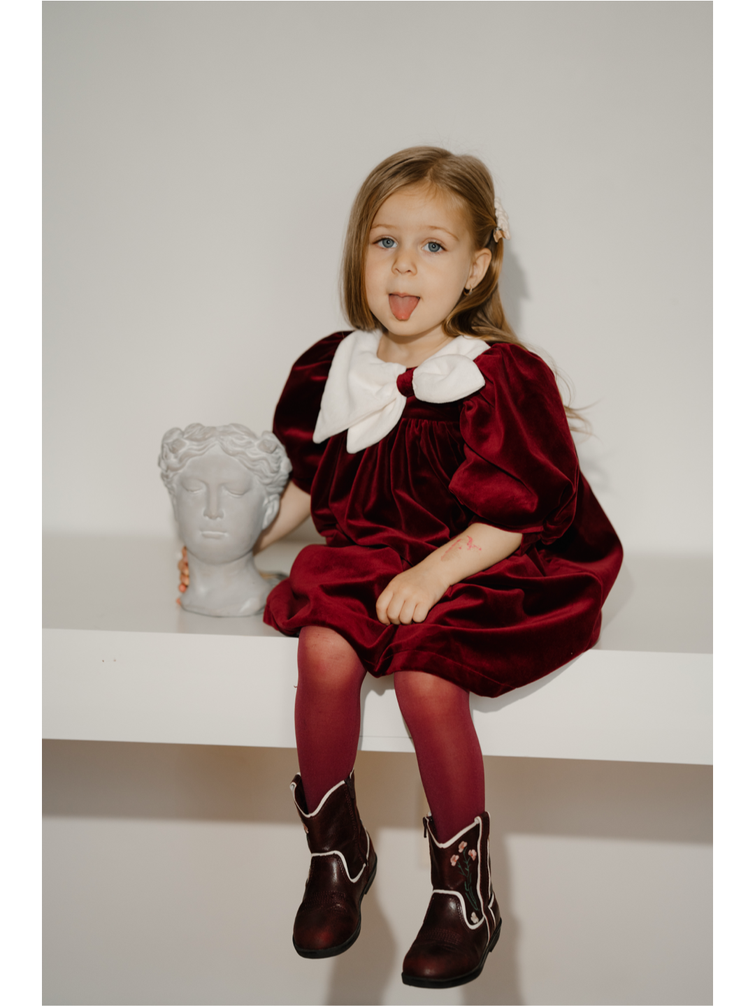 Rosemoor Dress |  Winterberry Red  Cotton Velvet