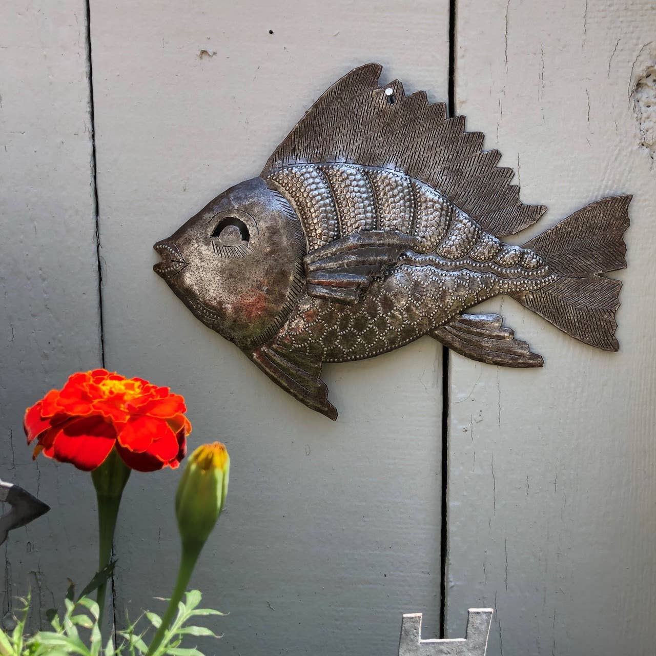Haitian Metal Tropical Fish Wall Art Fair Trade 8.5x6