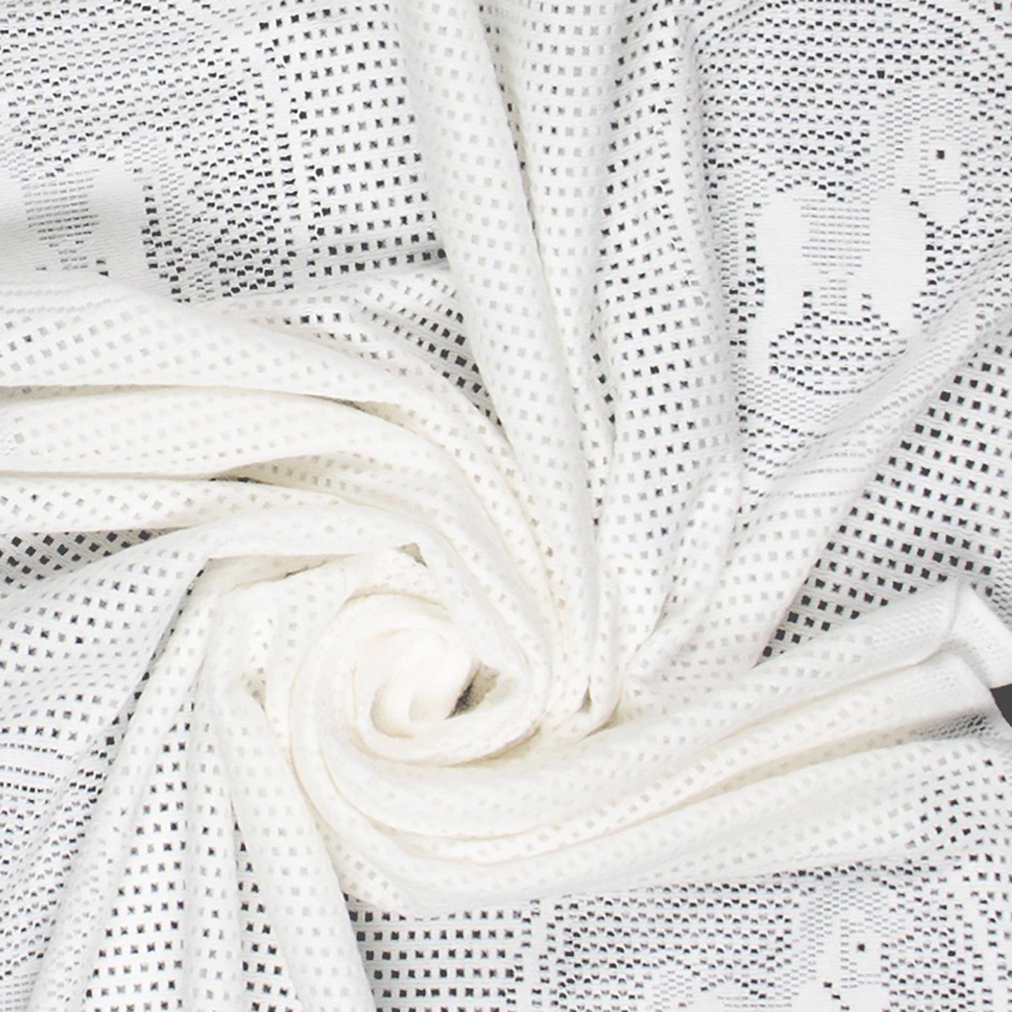 Southampton Home Lace Weave Rocking Horse Baby Blanket - White