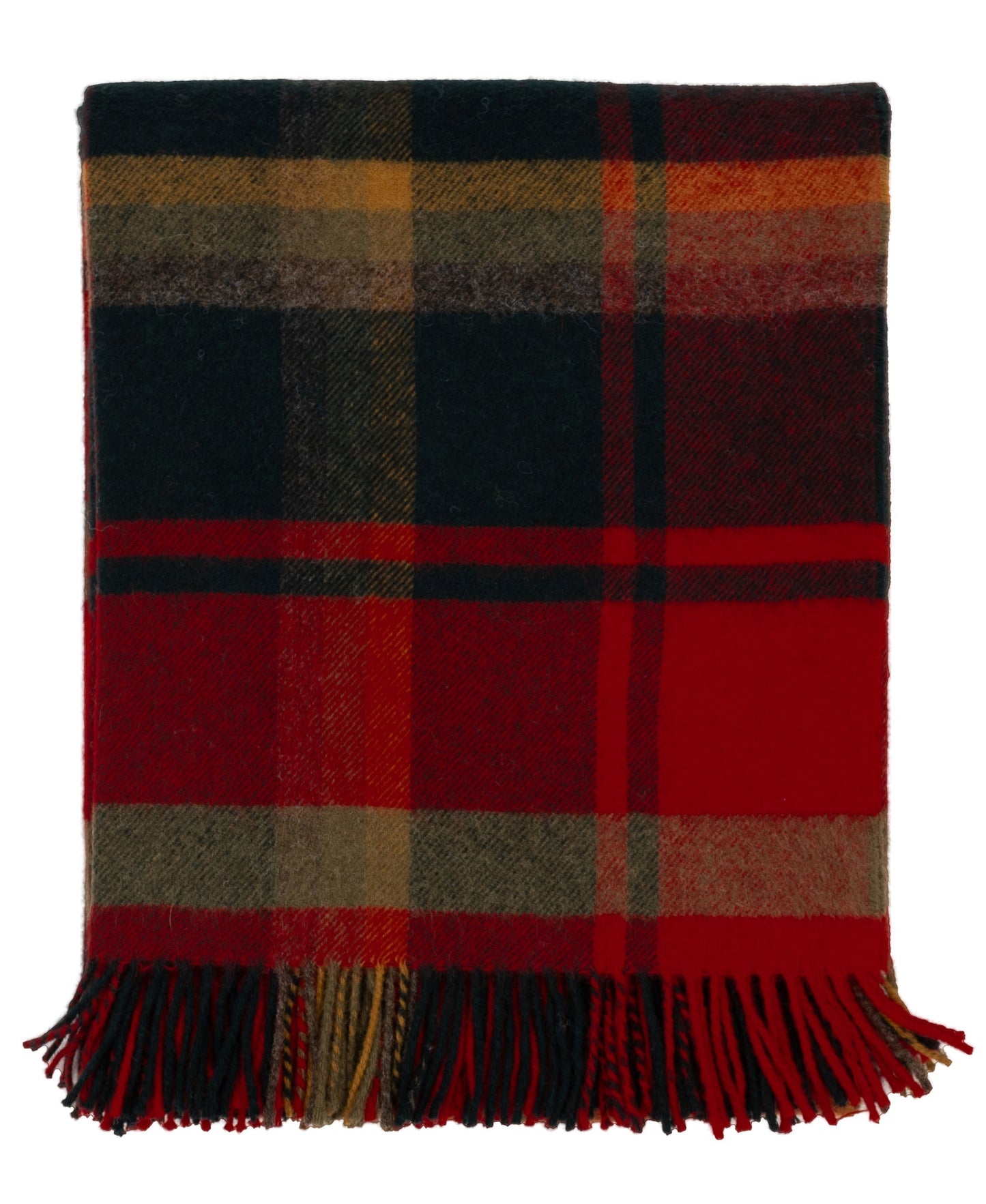 Highland Tweeds Shetland Lambswool Throw - Red Maple