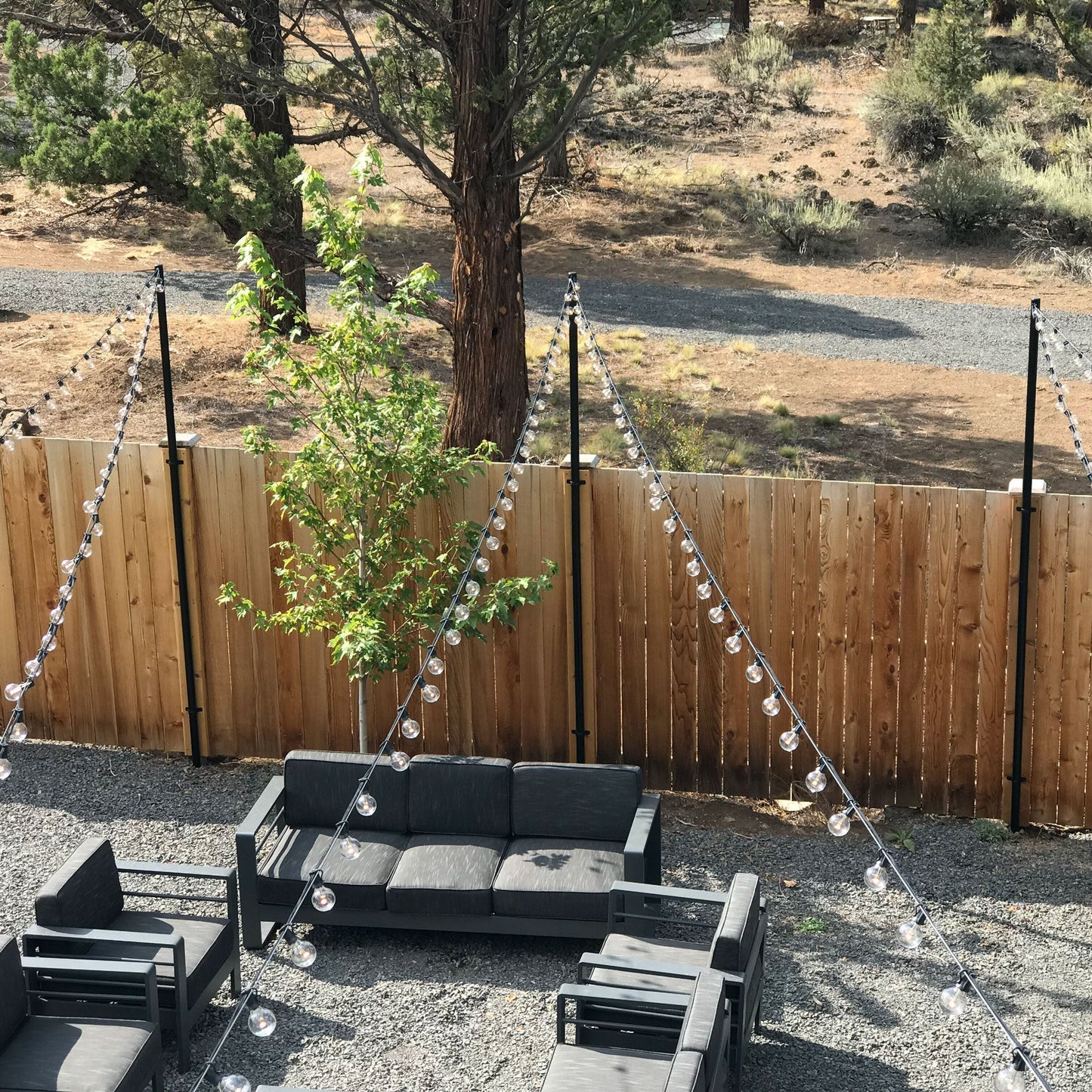 String Light Pole Stand With Brackets