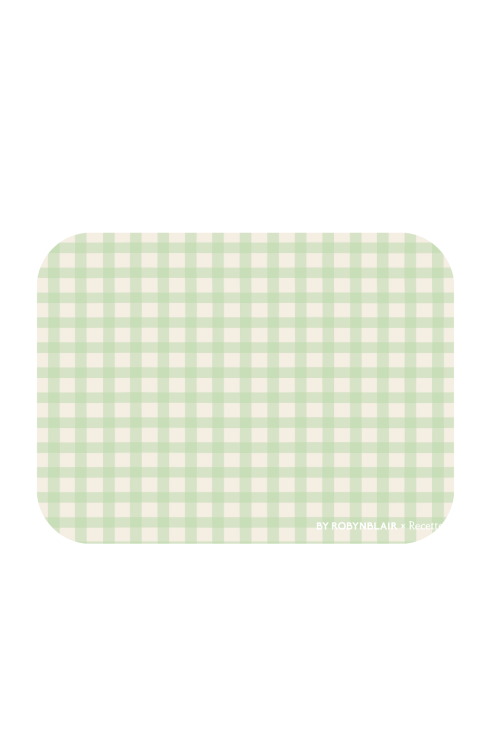 2 Placemats | Green Gingham |  by robynblair x Recette