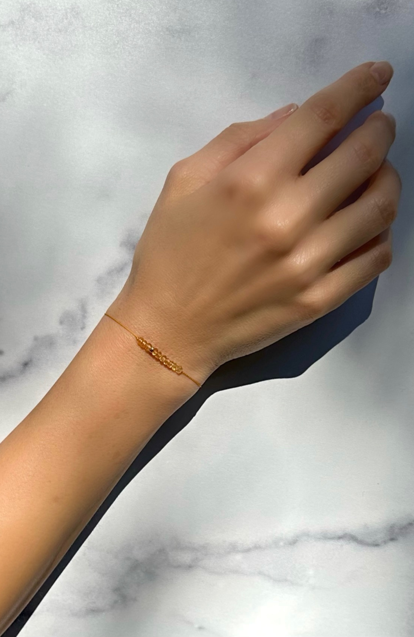 The Energy Project - Love Bracelet – Rose Quartz & Solid 14K Gold Bead