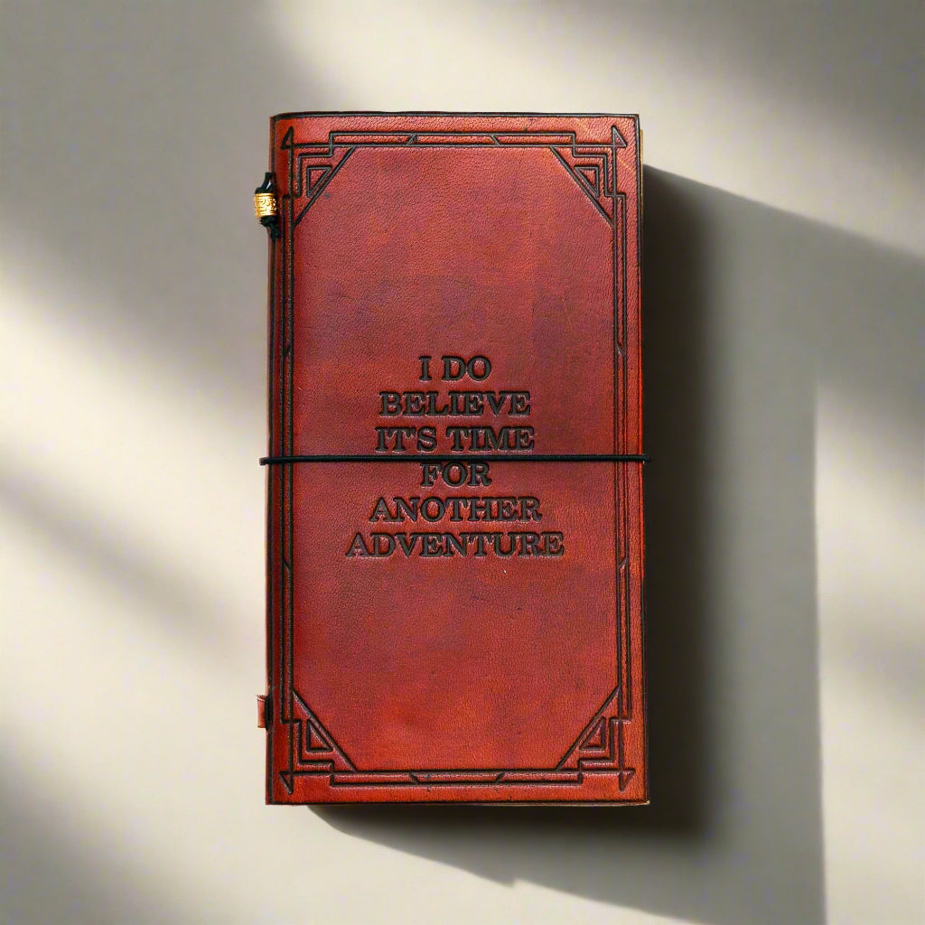 Debossed Refillable Leather Traveler's Notebook