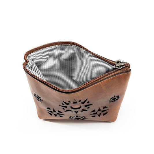 Sunrise Makeup Pouch in Cognac