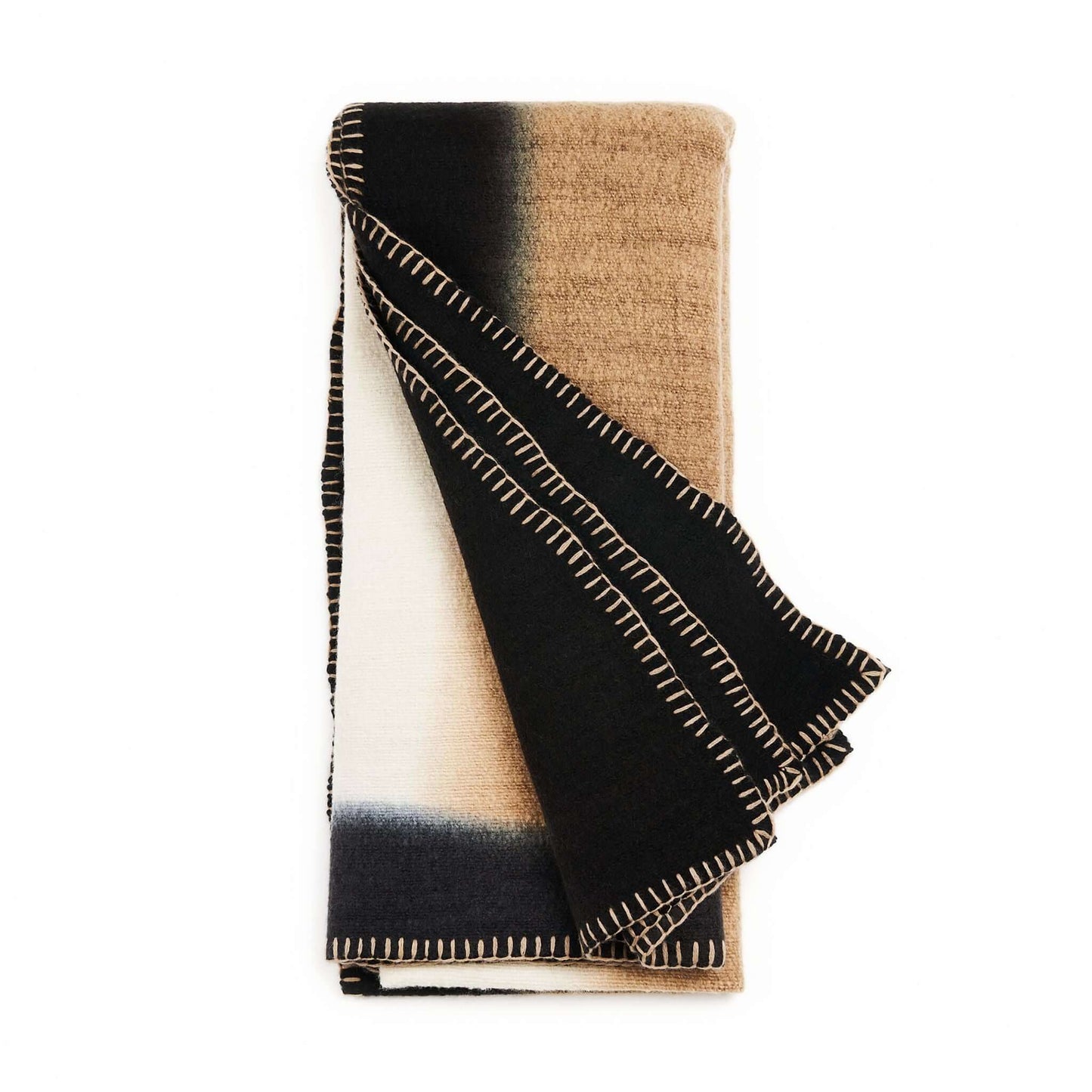 Handwoven Black and White Ink Soft Merino Throw Blanket