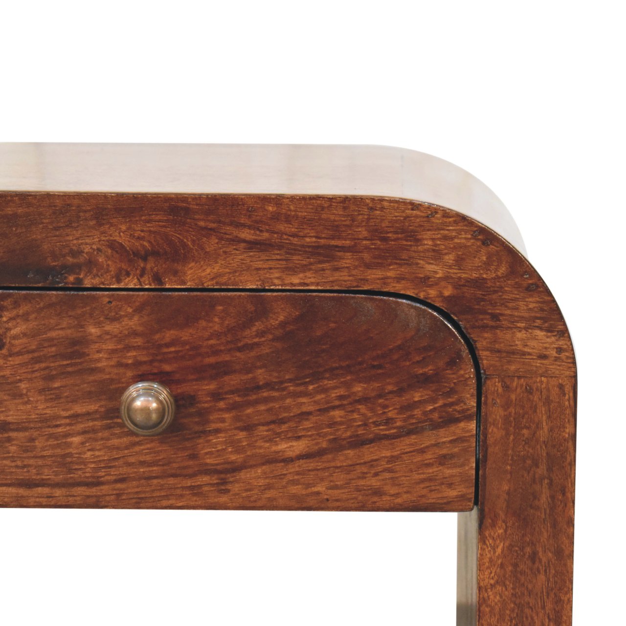 Solid Wood California Walnut Disc Nightstand