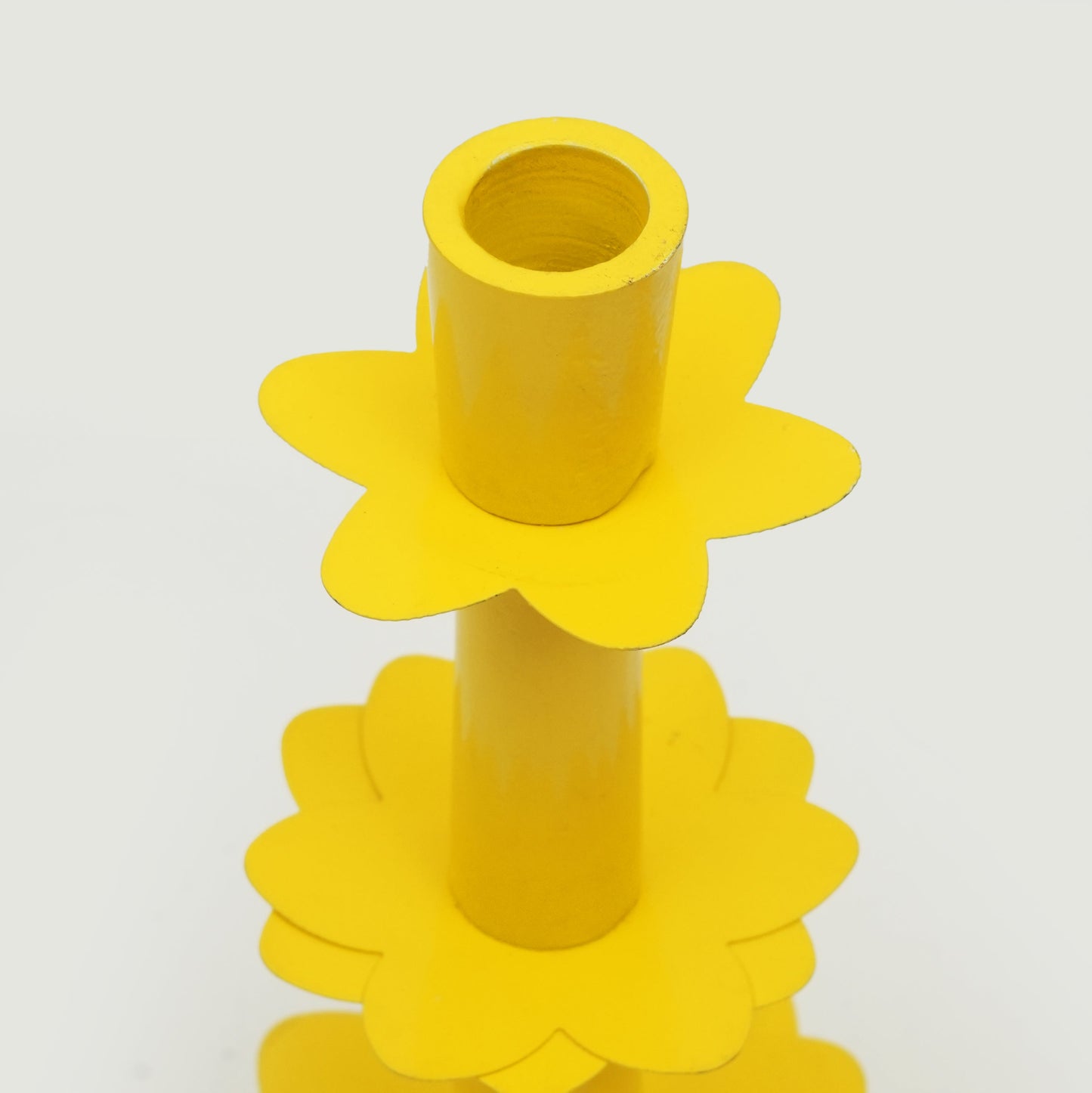 Lotus Bloom Tapered Aluminum Candleholder
