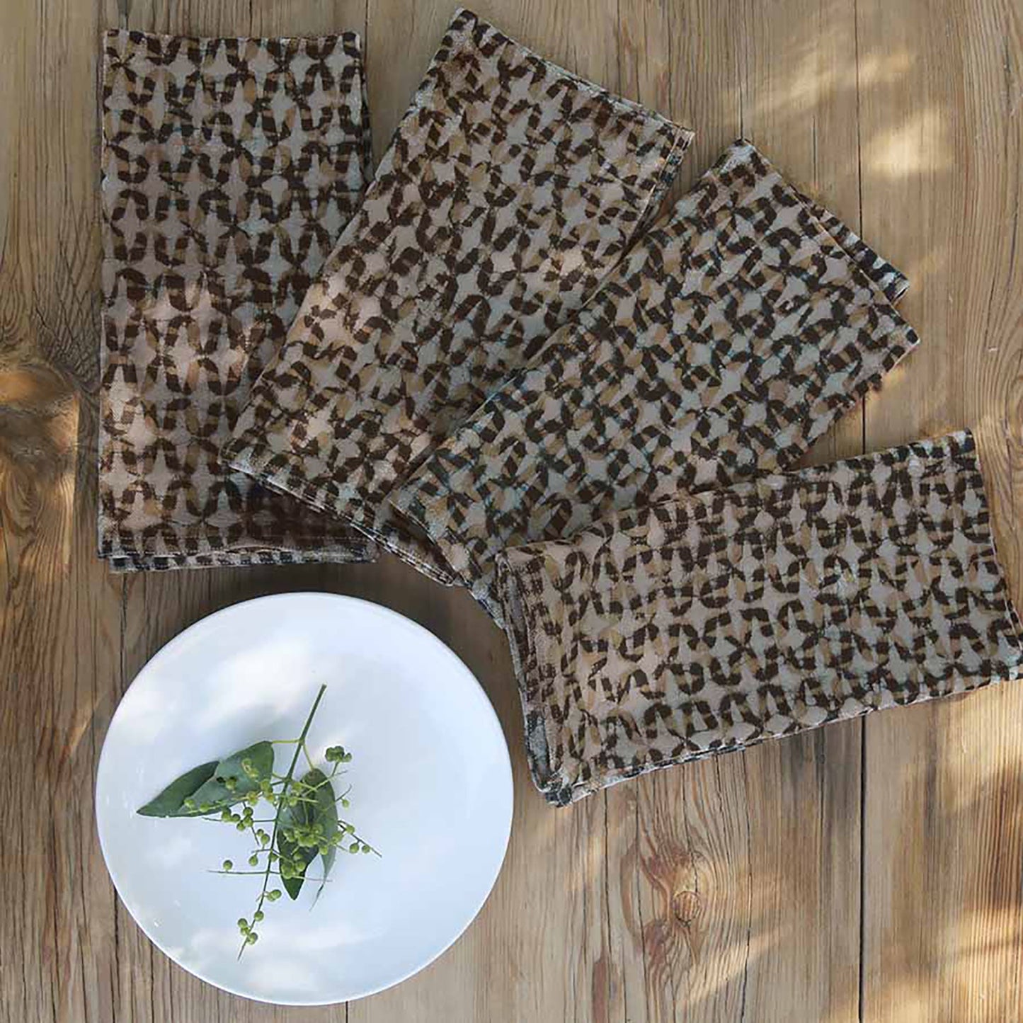 Boho Block Print Napkins (Set of 4) - Sparrow