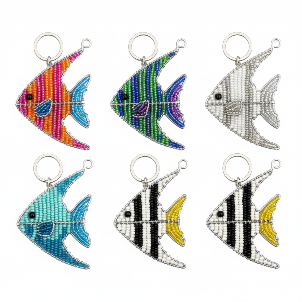Angel Fish Keyring - Set of 6