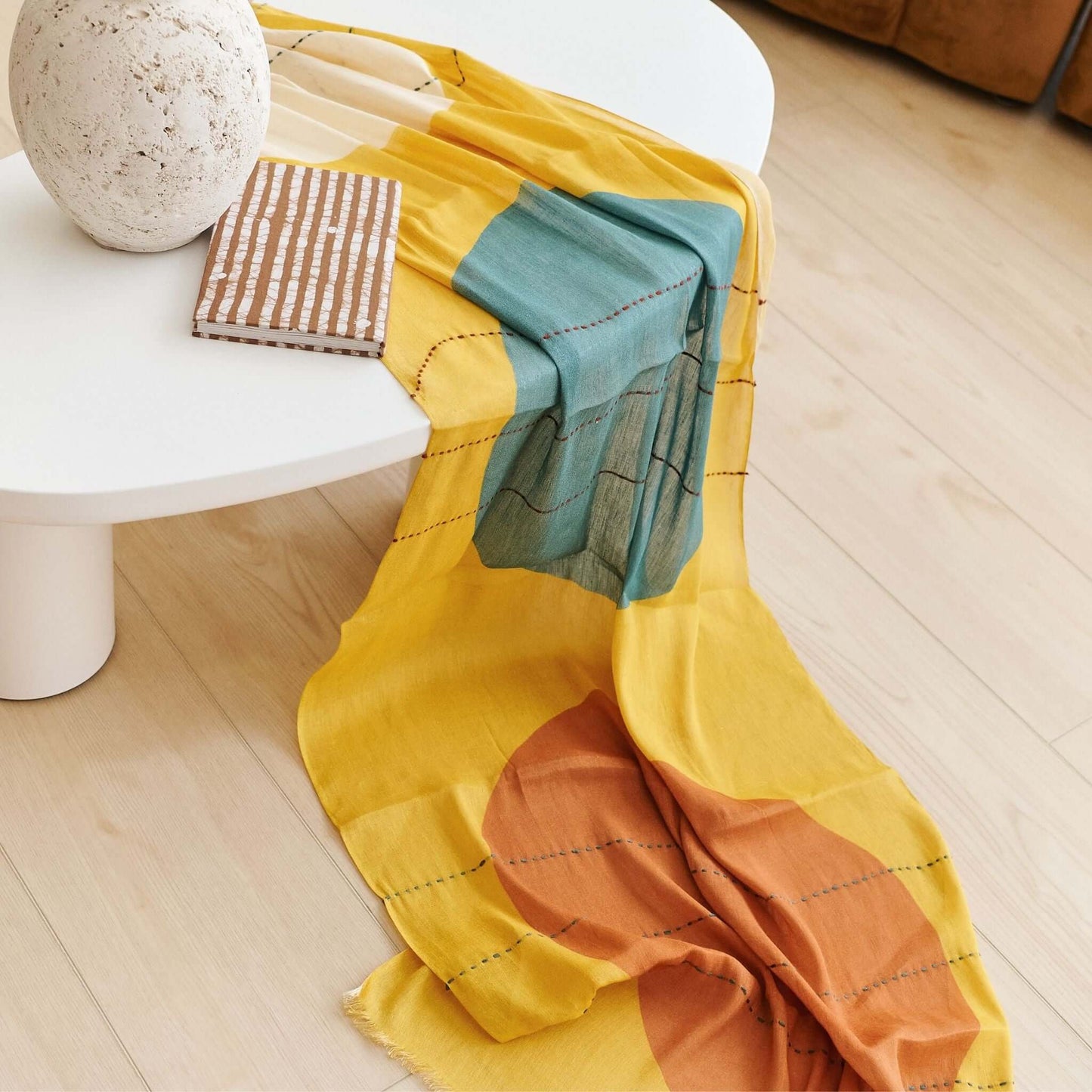 Cirq Hand Embroidered Scarf