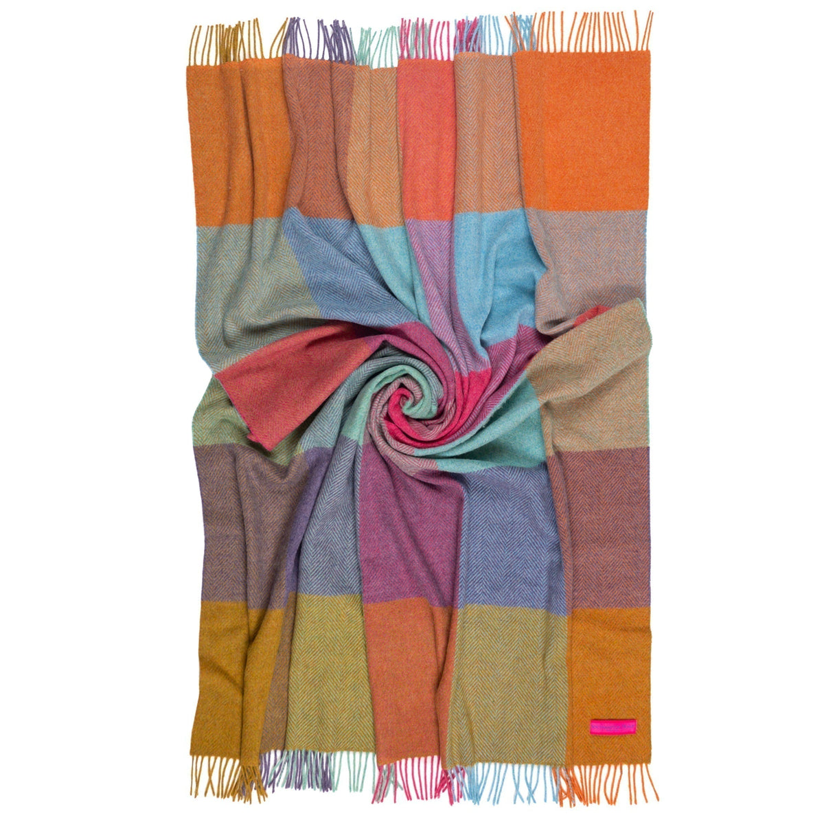 Southampton Home Merino Wool Throw – Block Kaleidoscope