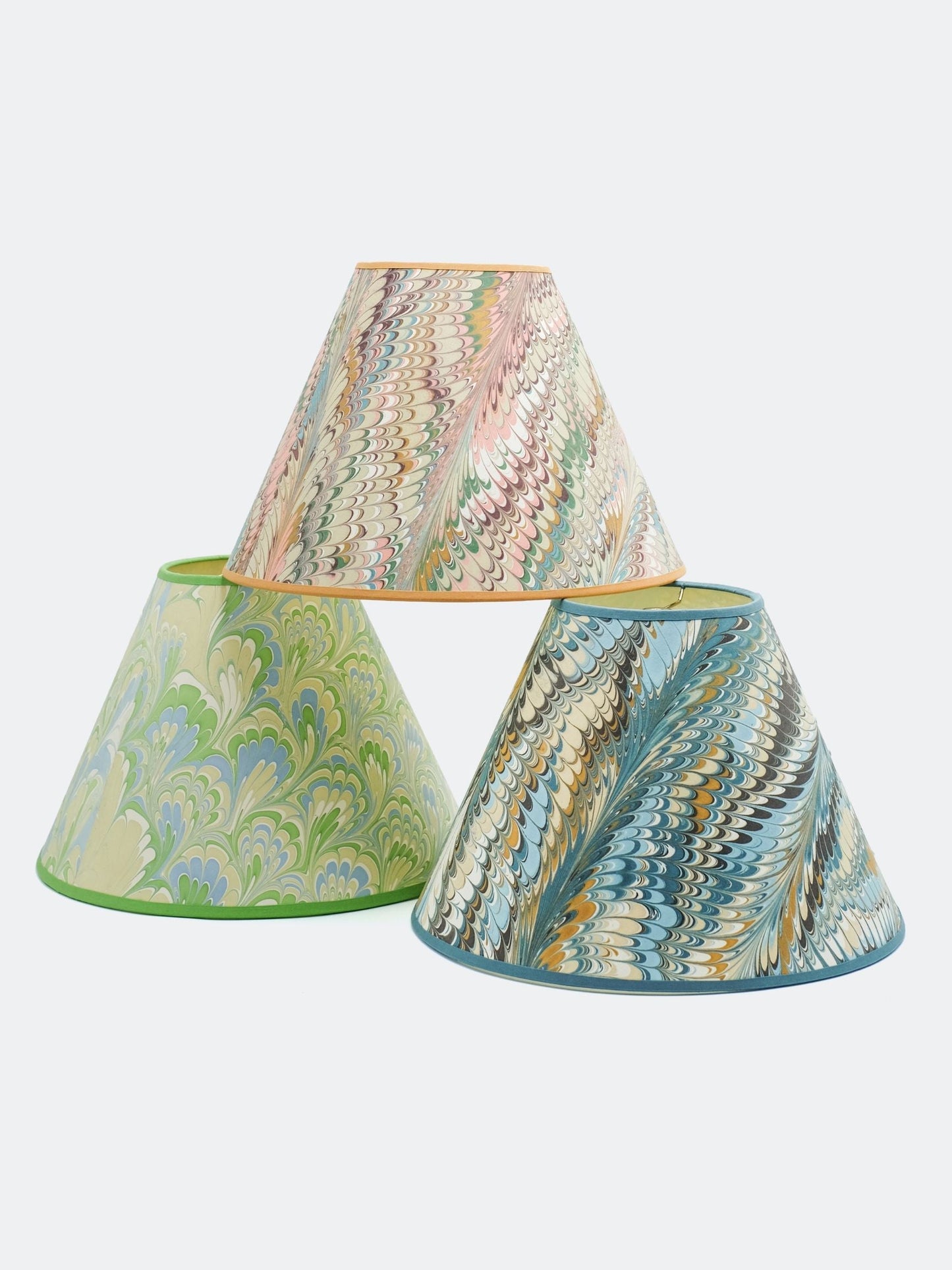 16" Empire Lampshade —  Hand-Marbled