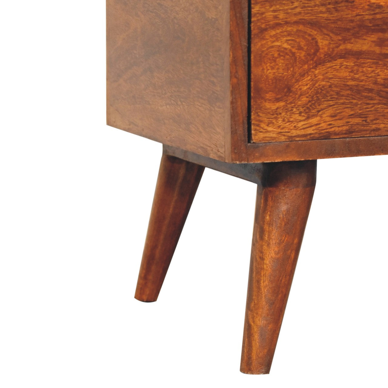Solid Wood Chestnut Dome Bedside Table