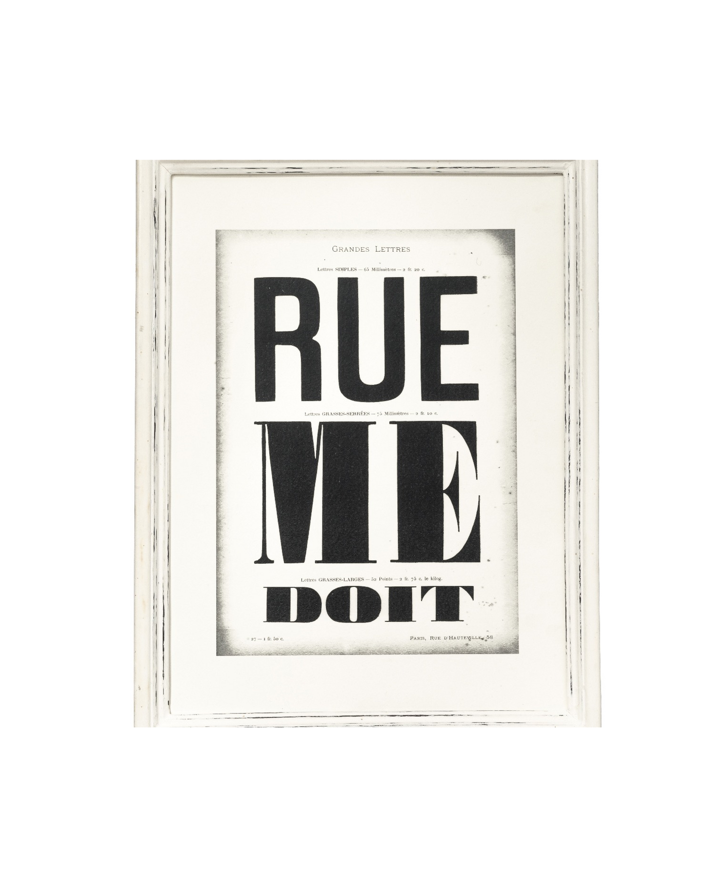 Wooden White Frame - Narrow Large