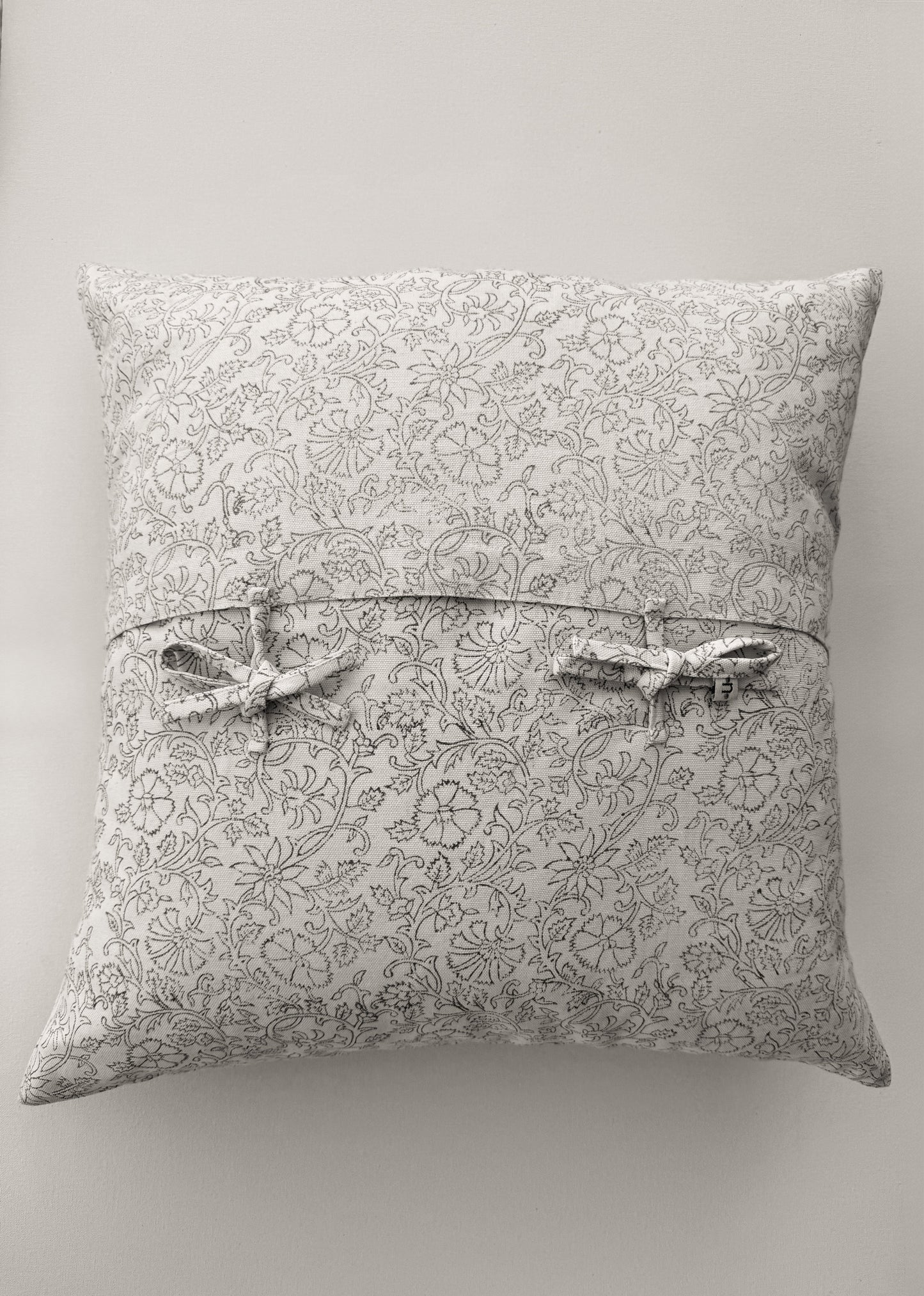 Soft Smoke Block Print Pillow