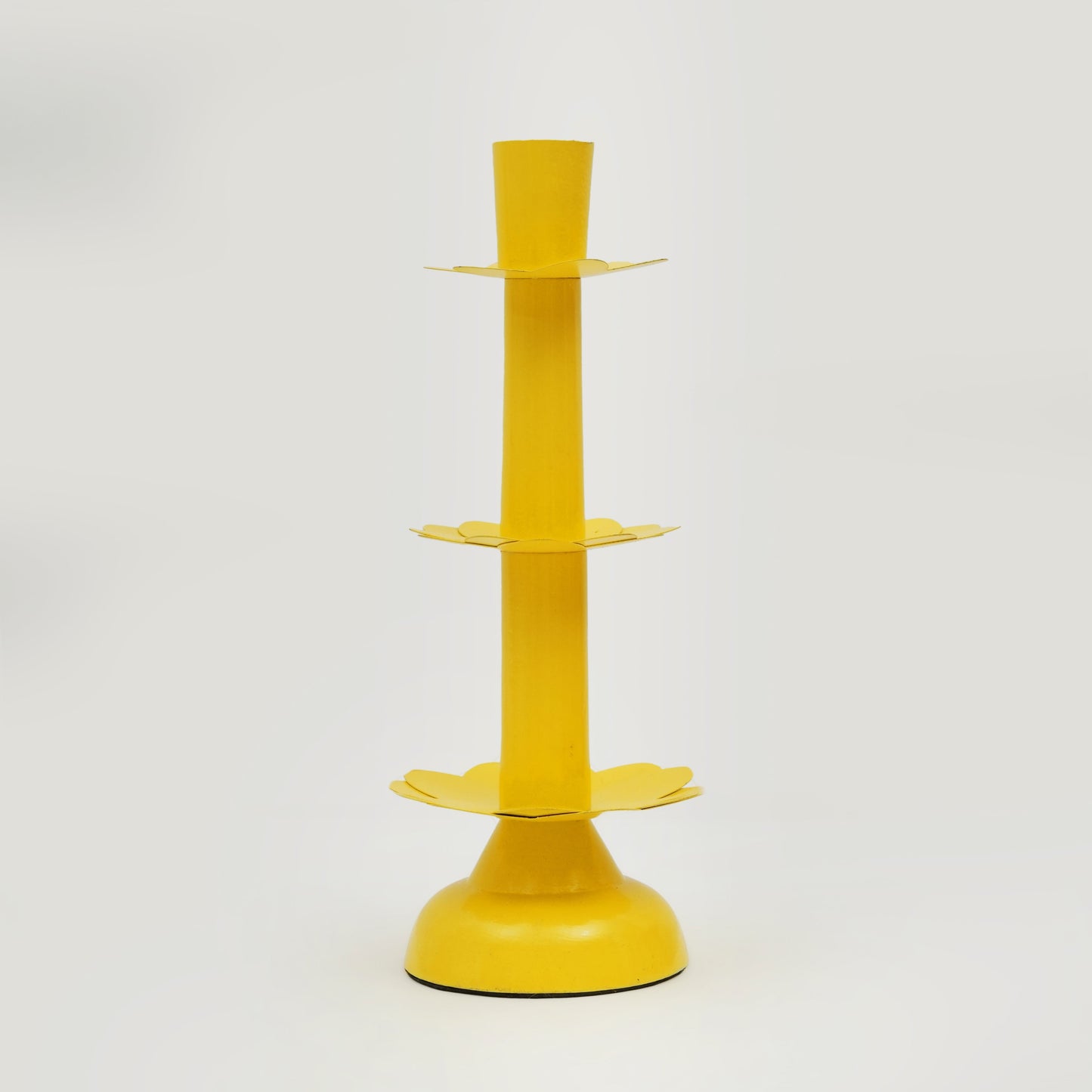 Lotus Bloom Tapered Aluminum Candleholder