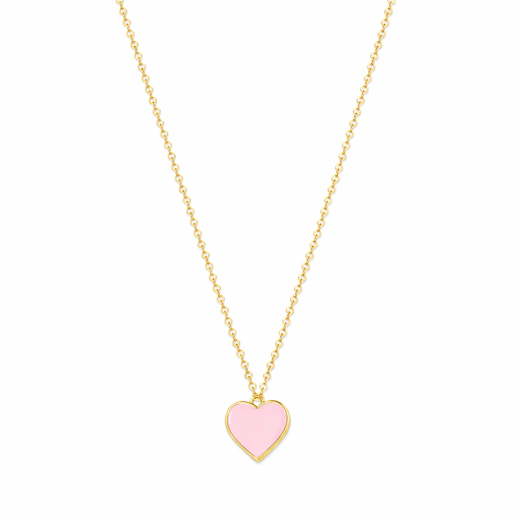Single Hearted Girl Pink Heart Necklace | Magnetic Clasp