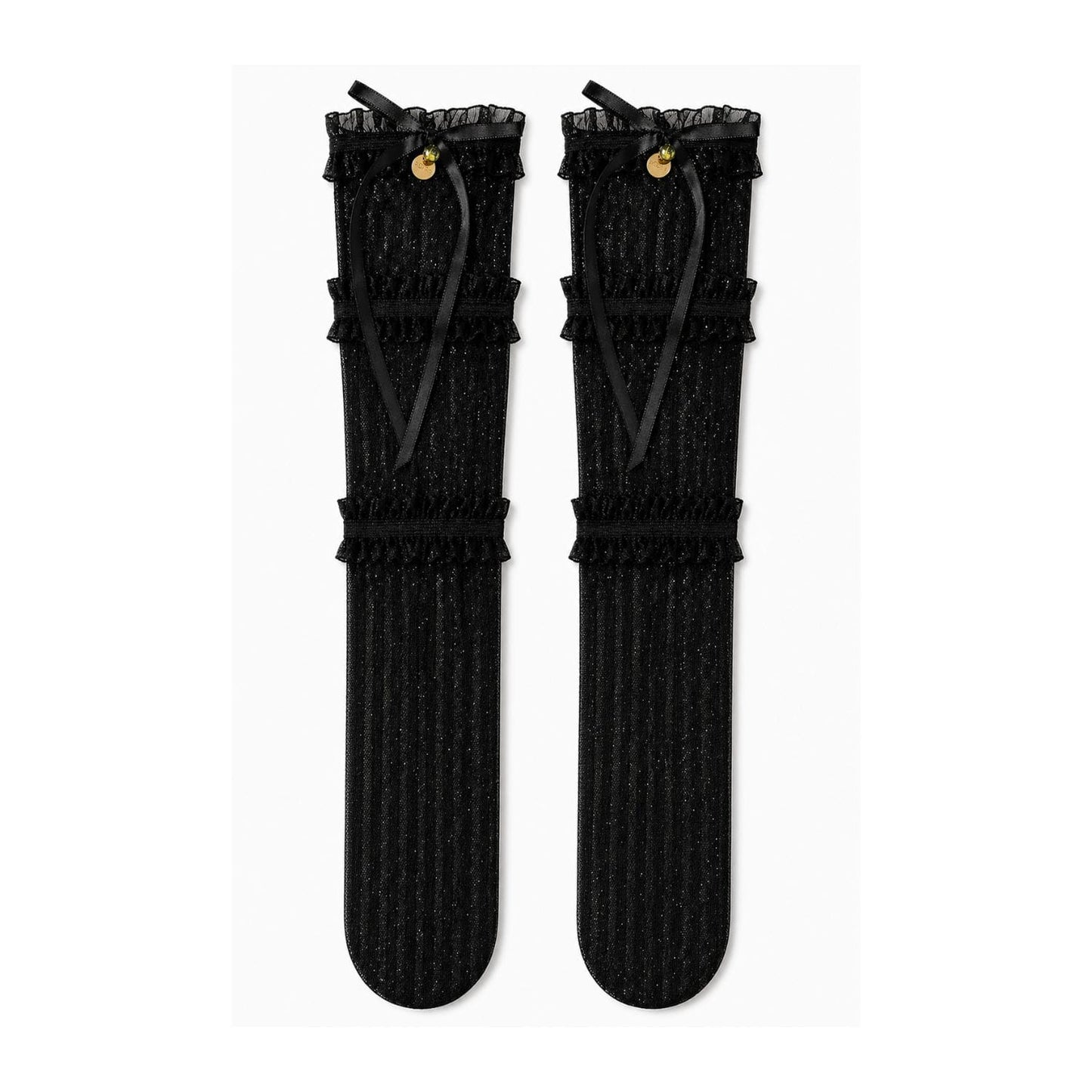 Midnight Ribbon Lace Socks