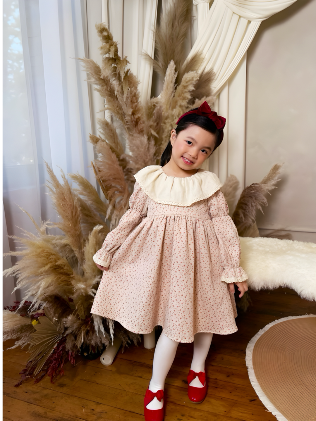 Marguerite Dress- Wild Rosebud Garden