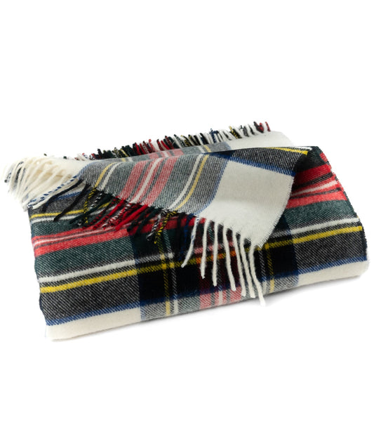 Highland Tartan Tweed Merino Wool Throw - Dress Stewart