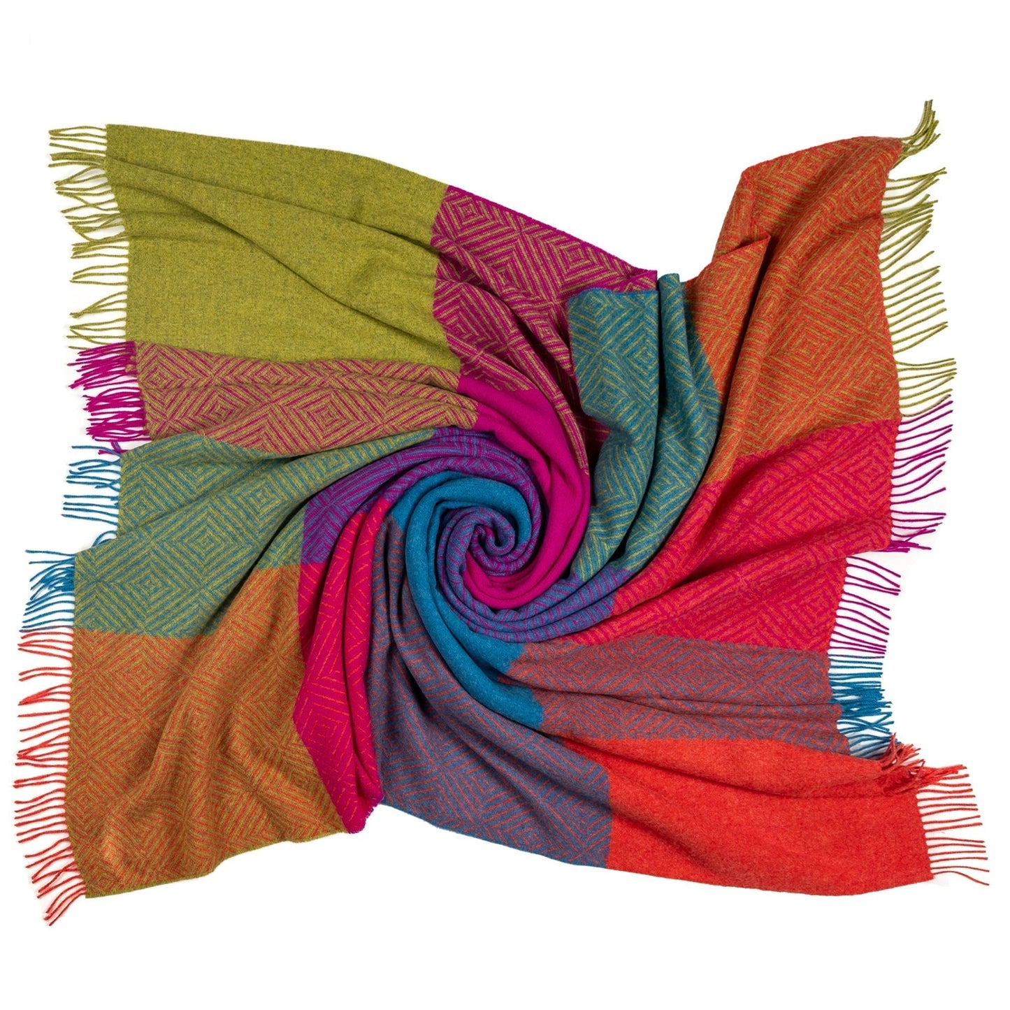 Southampton Home Merino Wool Throw – Block Brilliant