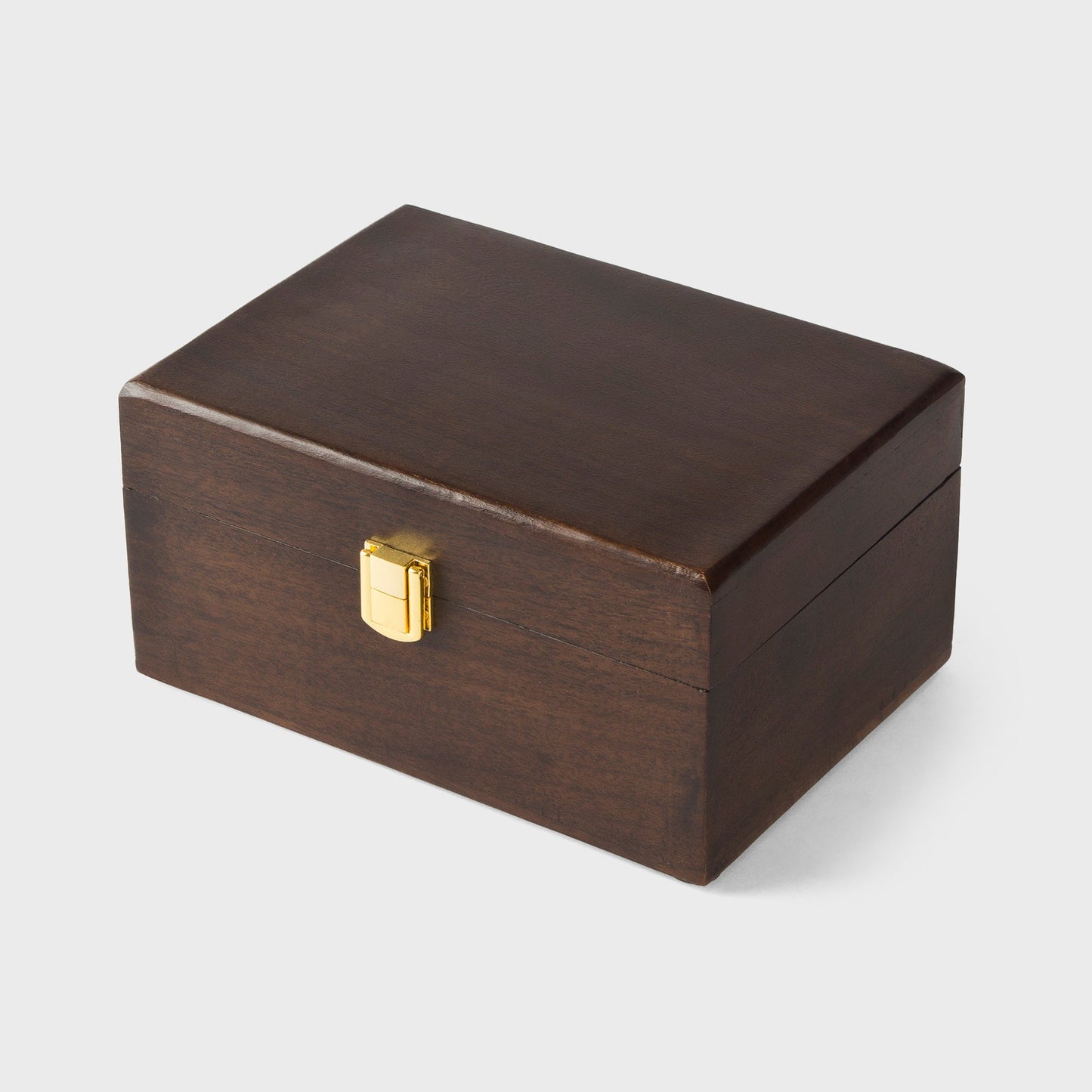 Acacia Wood Classic Keepsake Box with Latch, Urban Walnut