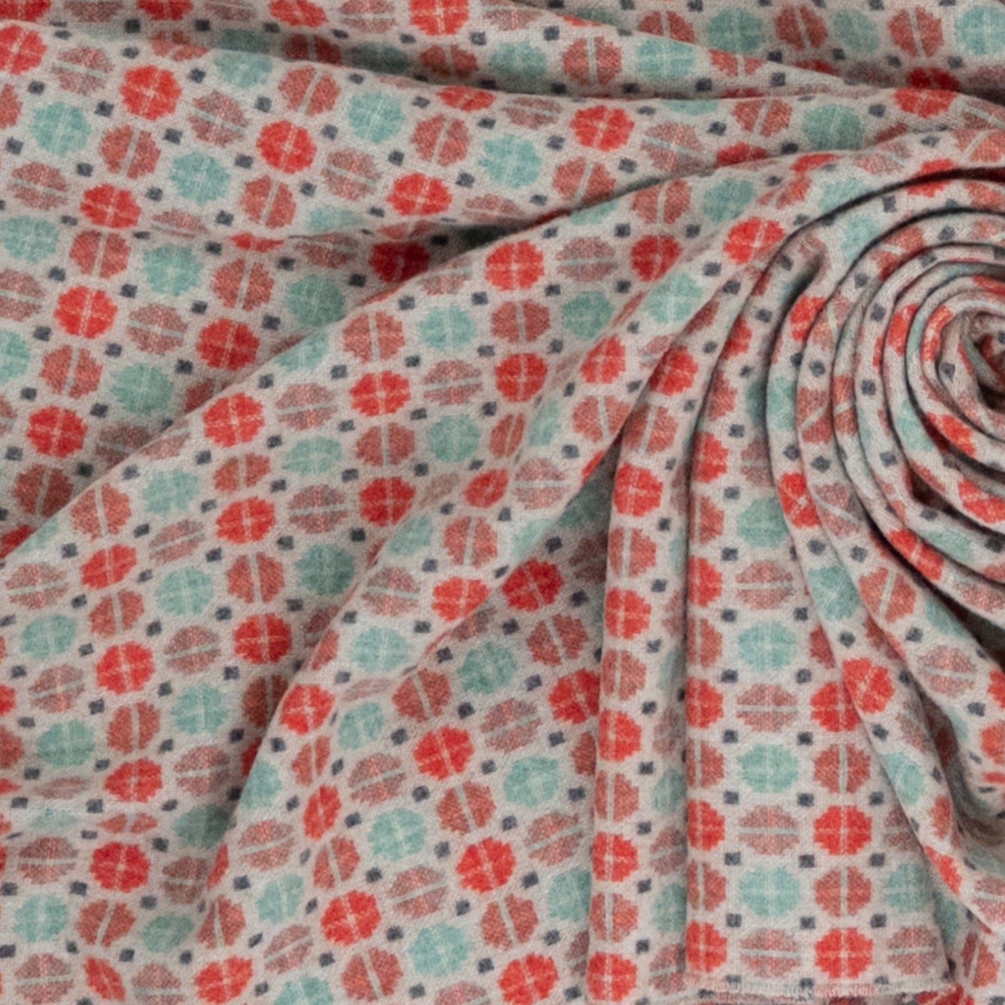 Southampton Home Merino Wool Medallion - Melon