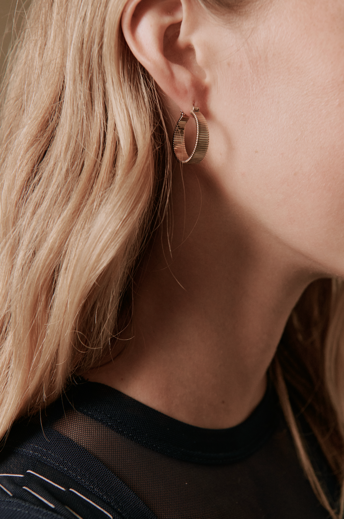 Willa Fluted Hoop Earrings