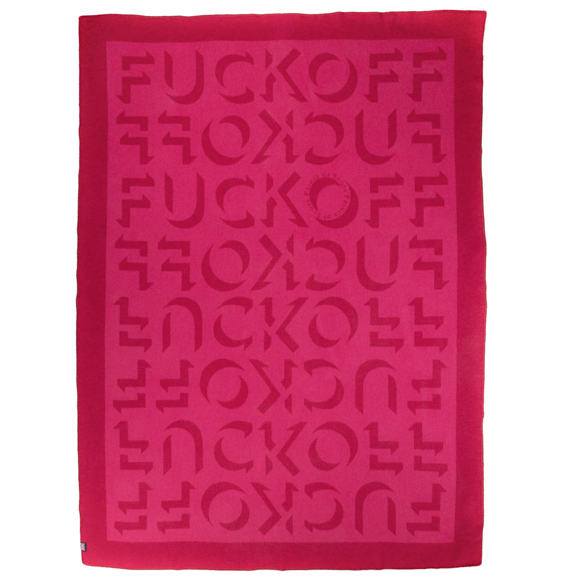 Prince of Scots Merino Wool Fleece Throw - Pink Expletive