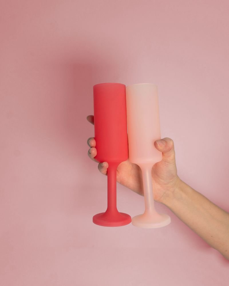 cherry + blush | seff | silicone unbreakable champagne flute