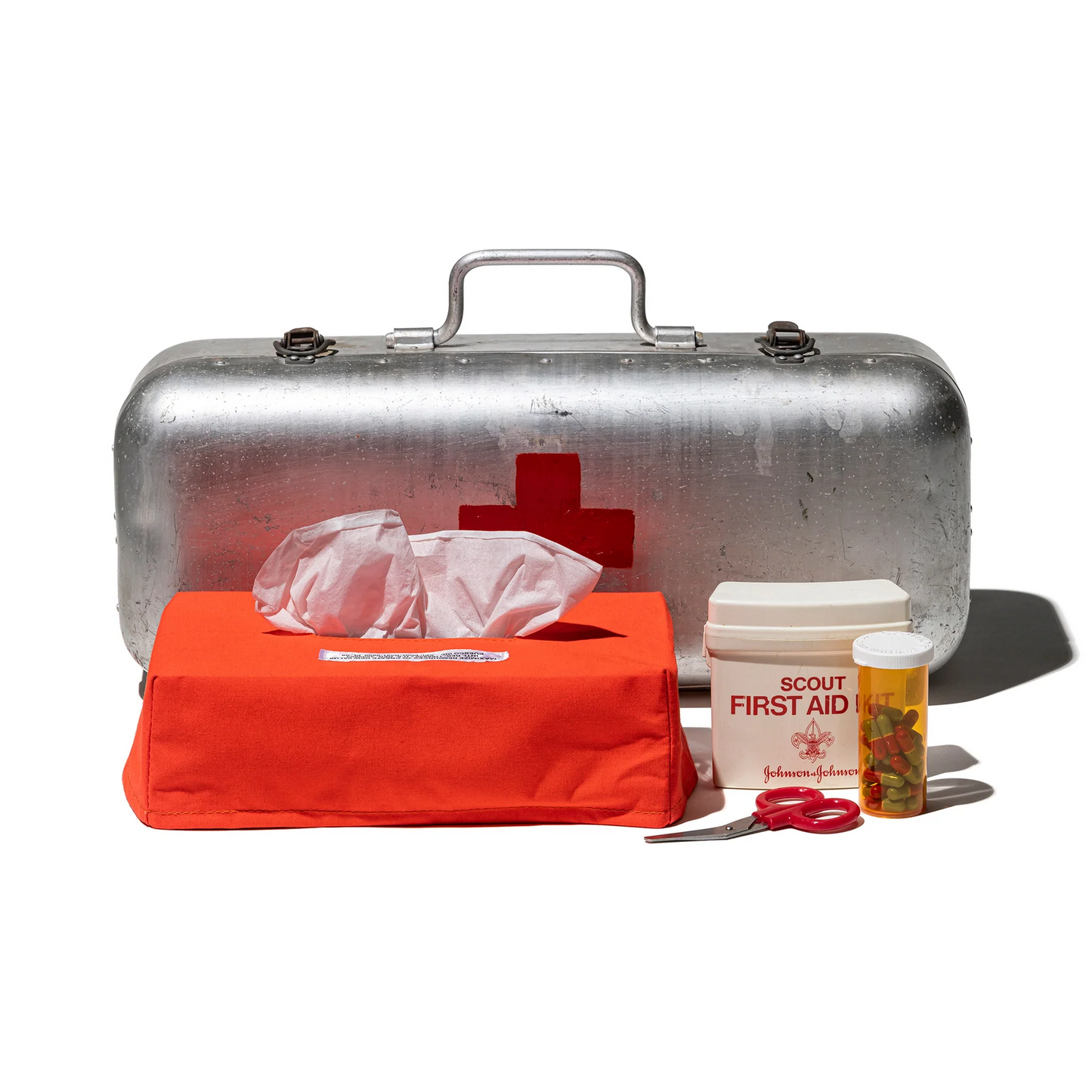 Emergency Tissue Box Cover / Neon Orange