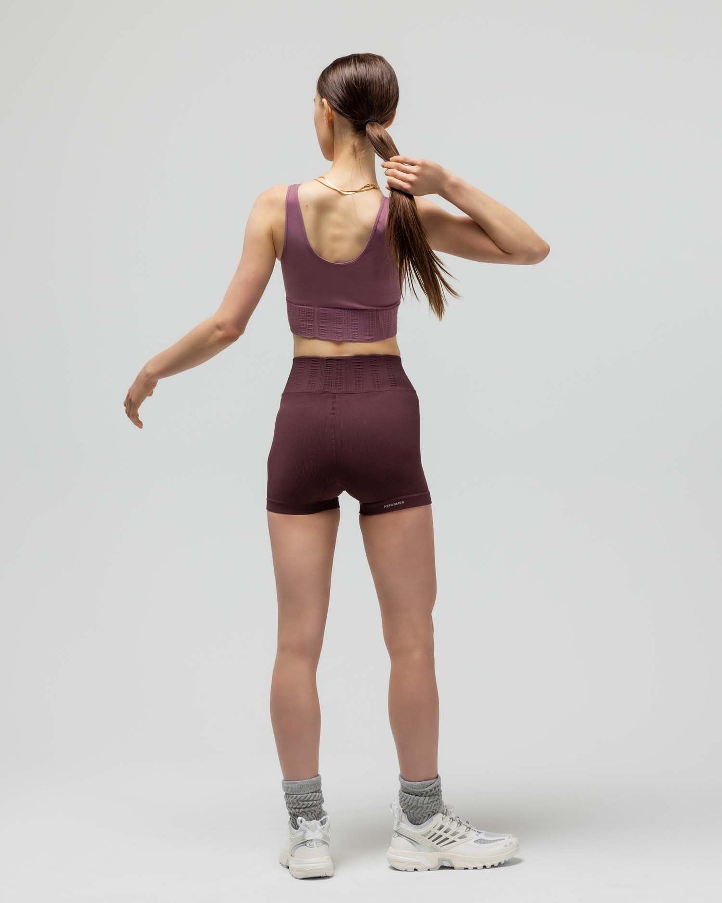 RIBBED BIKER SHORT