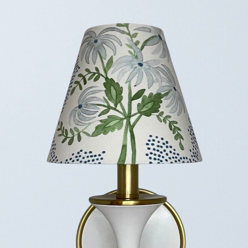 Blue Floral Chandelier Lampshade