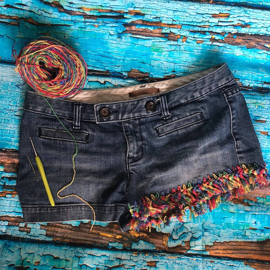 DIY Upcycled Fringe Short Pattern