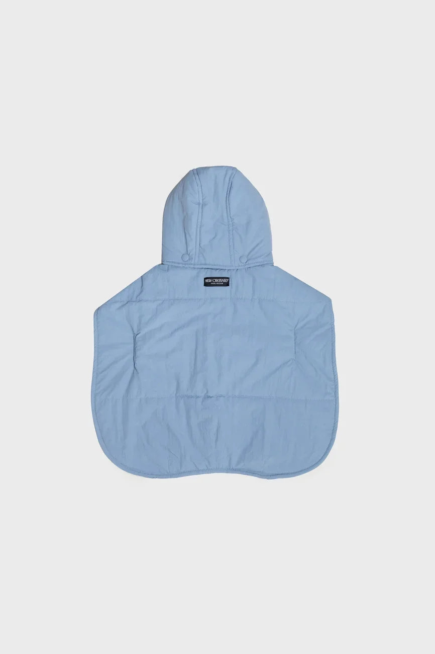 Sky blue dog hoodie with hood, made from vegan recycled materials, simple design. - The New Orchard - Sky Blue / 2XS