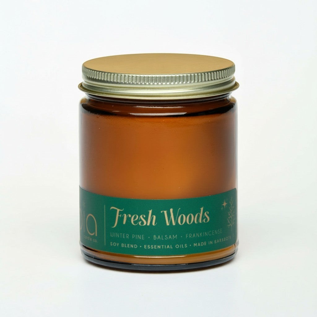 Fresh Woods Holiday Soy Blend Candle — Christmas Tree, Pine & Balsam