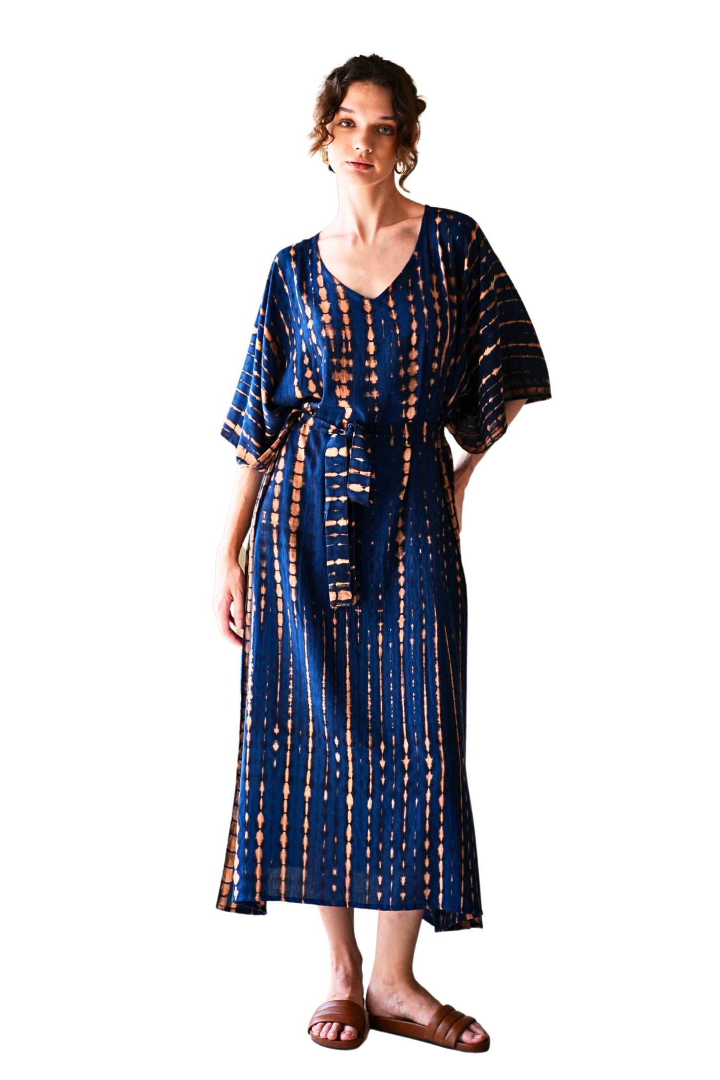 Natalie Kaftan Dress in Ocean Blue