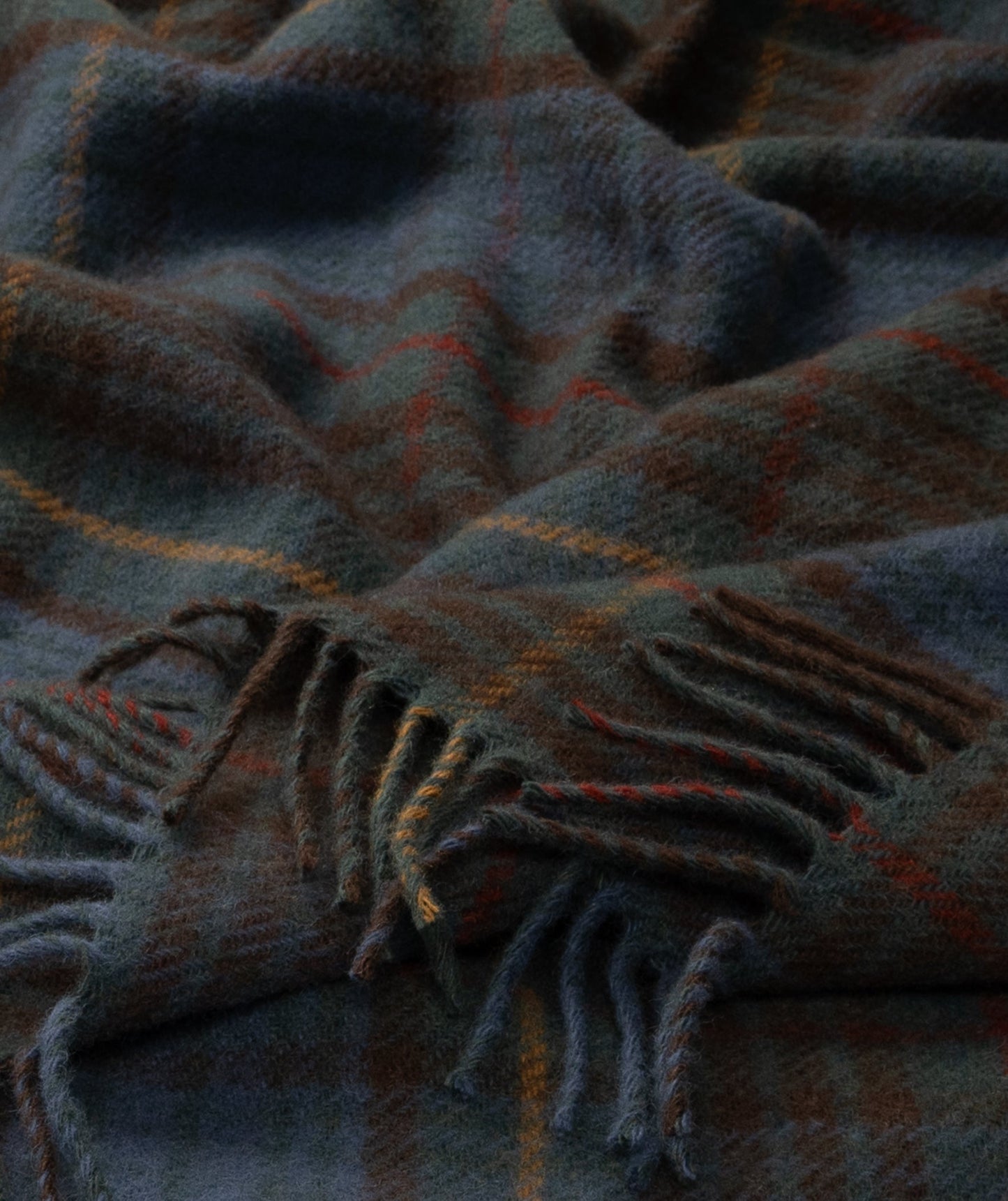 Highland Tweeds New Wool Fluffy Throw - Antique Hunting Stewart