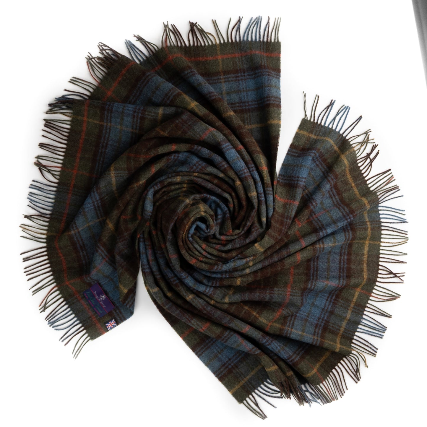 Highland Tweeds Shetland Lambswool Throw - Antique Hunting Stewart
