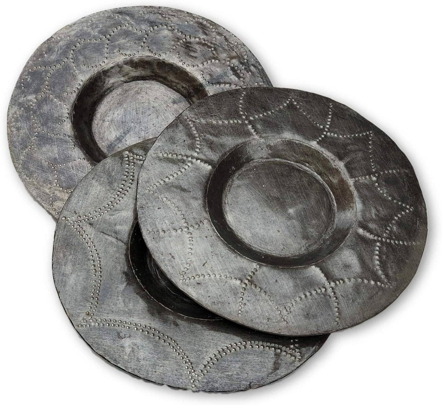 Candle Plate Holders, Handmade in Haiti, Fair Trade 6" x 6"