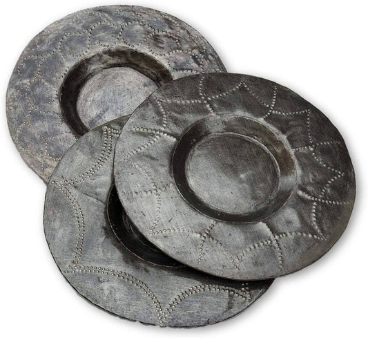 Candle Plate Holders, Handmade in Haiti, Fair Trade 6" x 6"