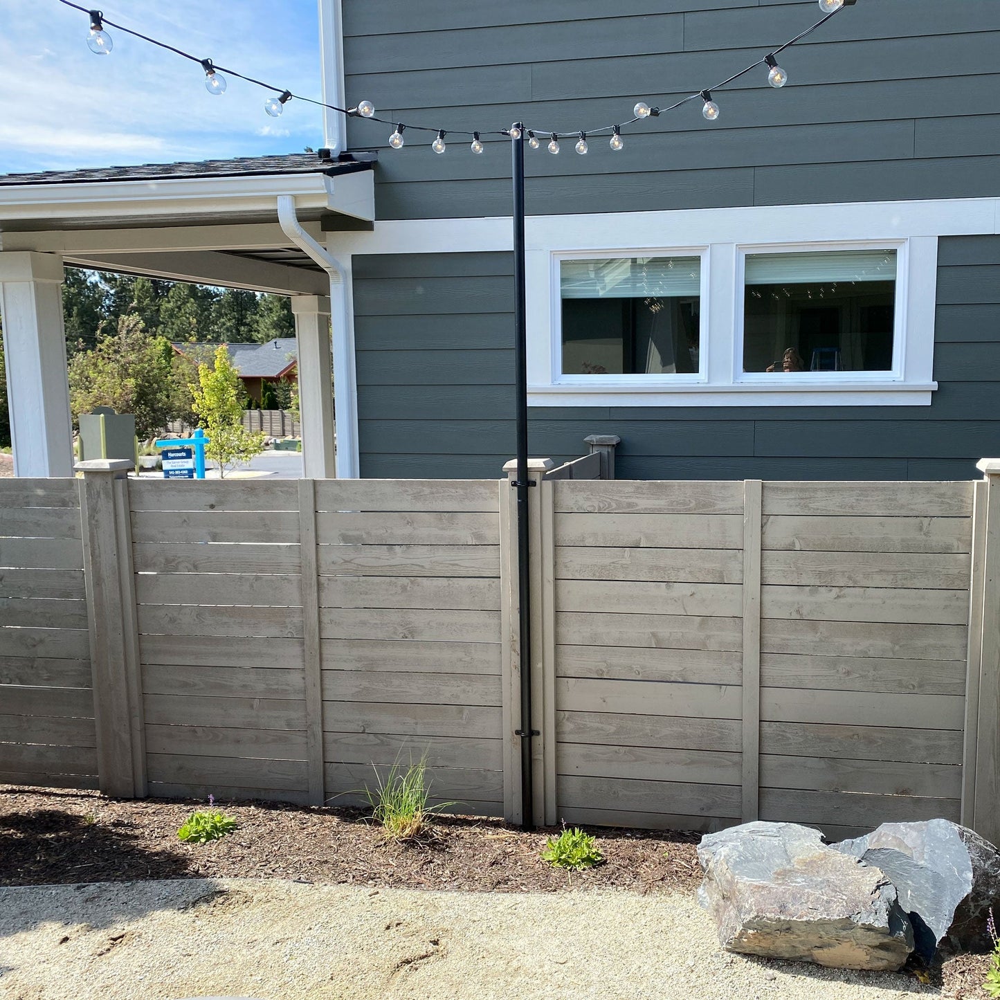 String Light Pole Stand With Brackets