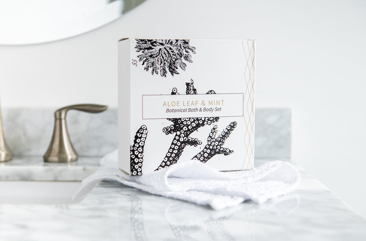 Botanical Bath & Body Gift Set - Aloe Leaf & Mint