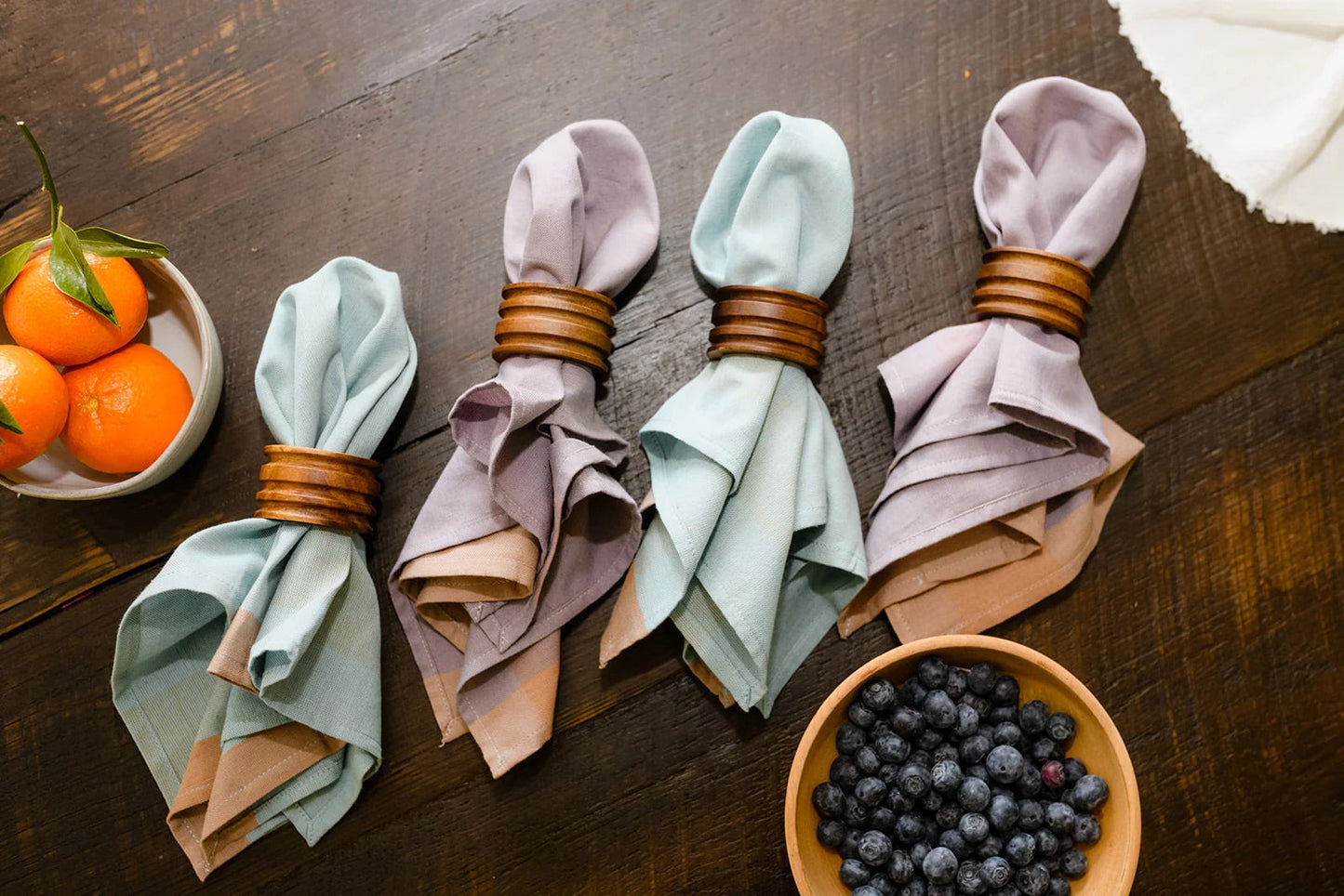 Handwoven Cotton Napkins, Set of 4 | 16" × 16" | Fair Trade | Harmonic