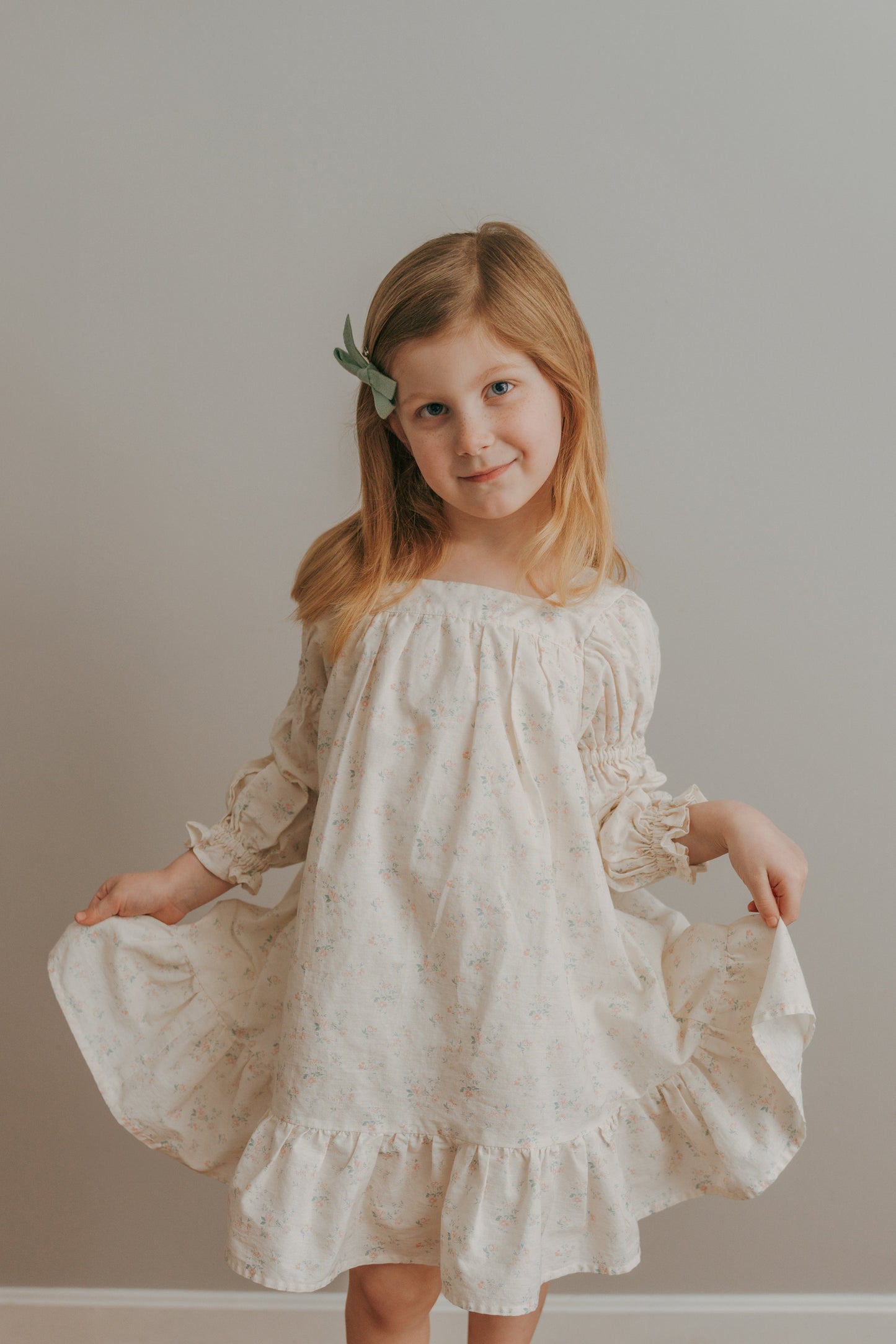 Fiona Dress - Apricot Bloom