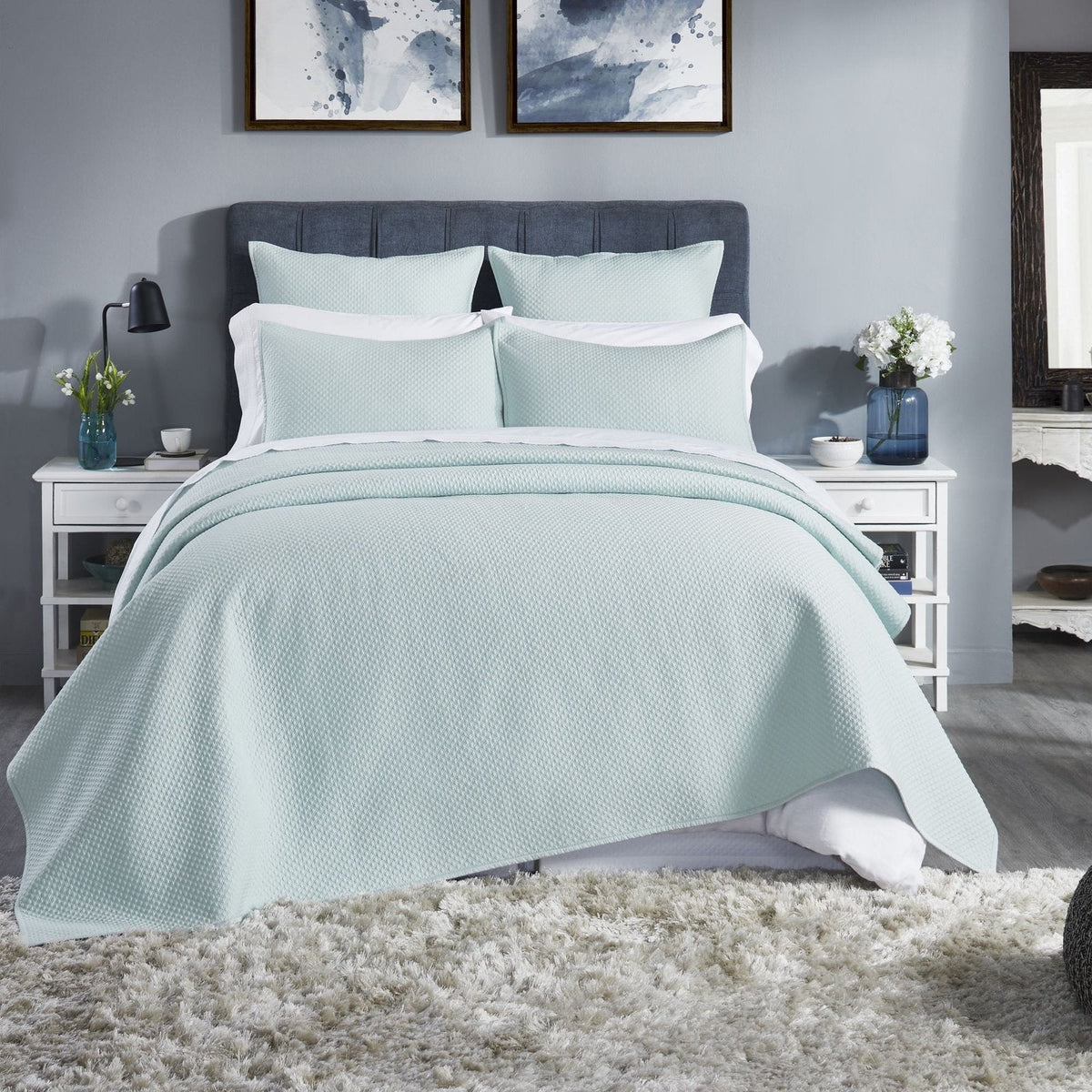 Velentina Diamond Quilted Sateen Coverlet