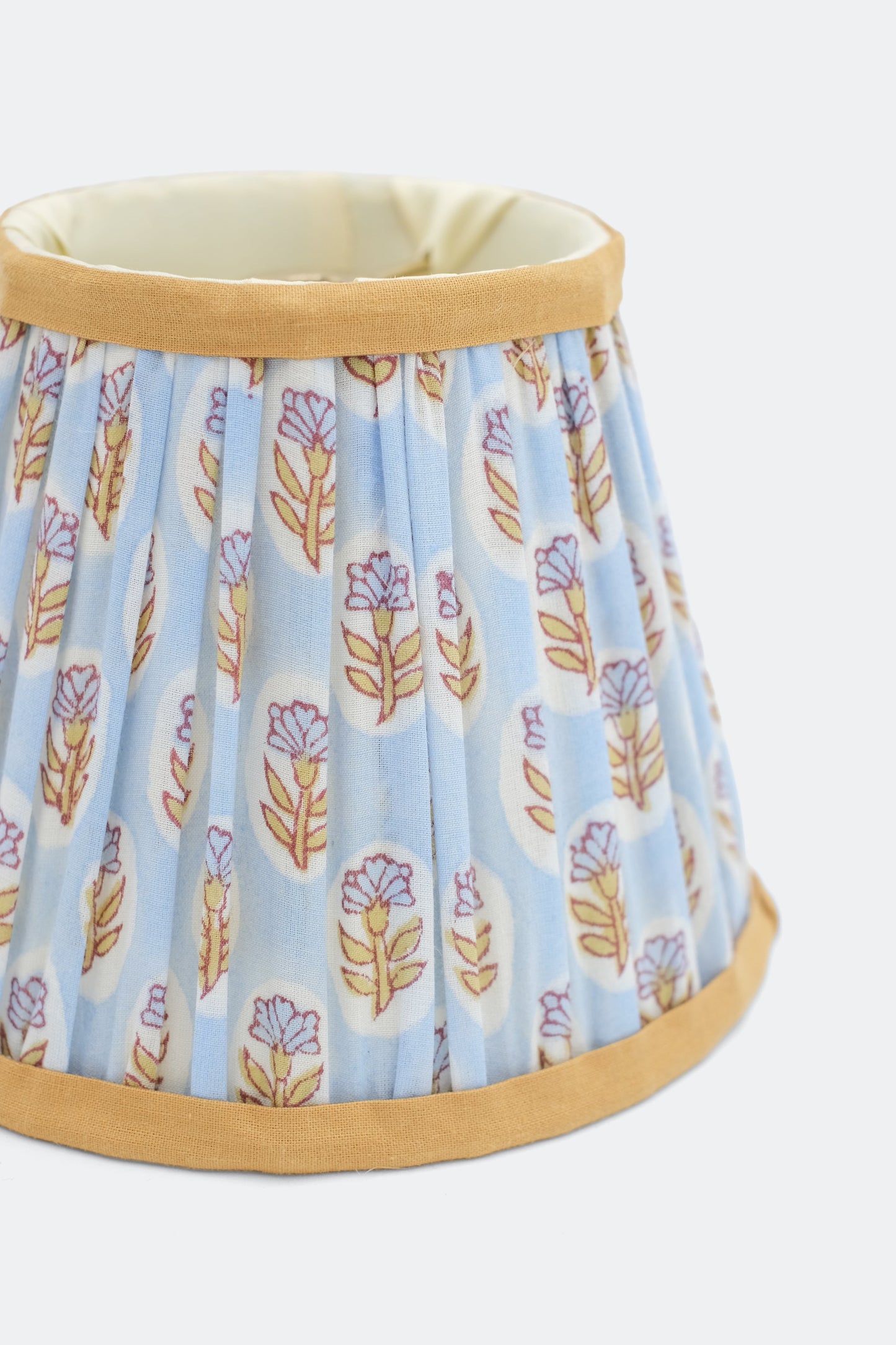 6'' Mini Pleated Lampshade —  Blockprint