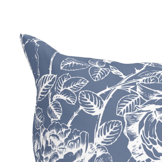 Williamsburg Blue Floral Pillow in Emmaline