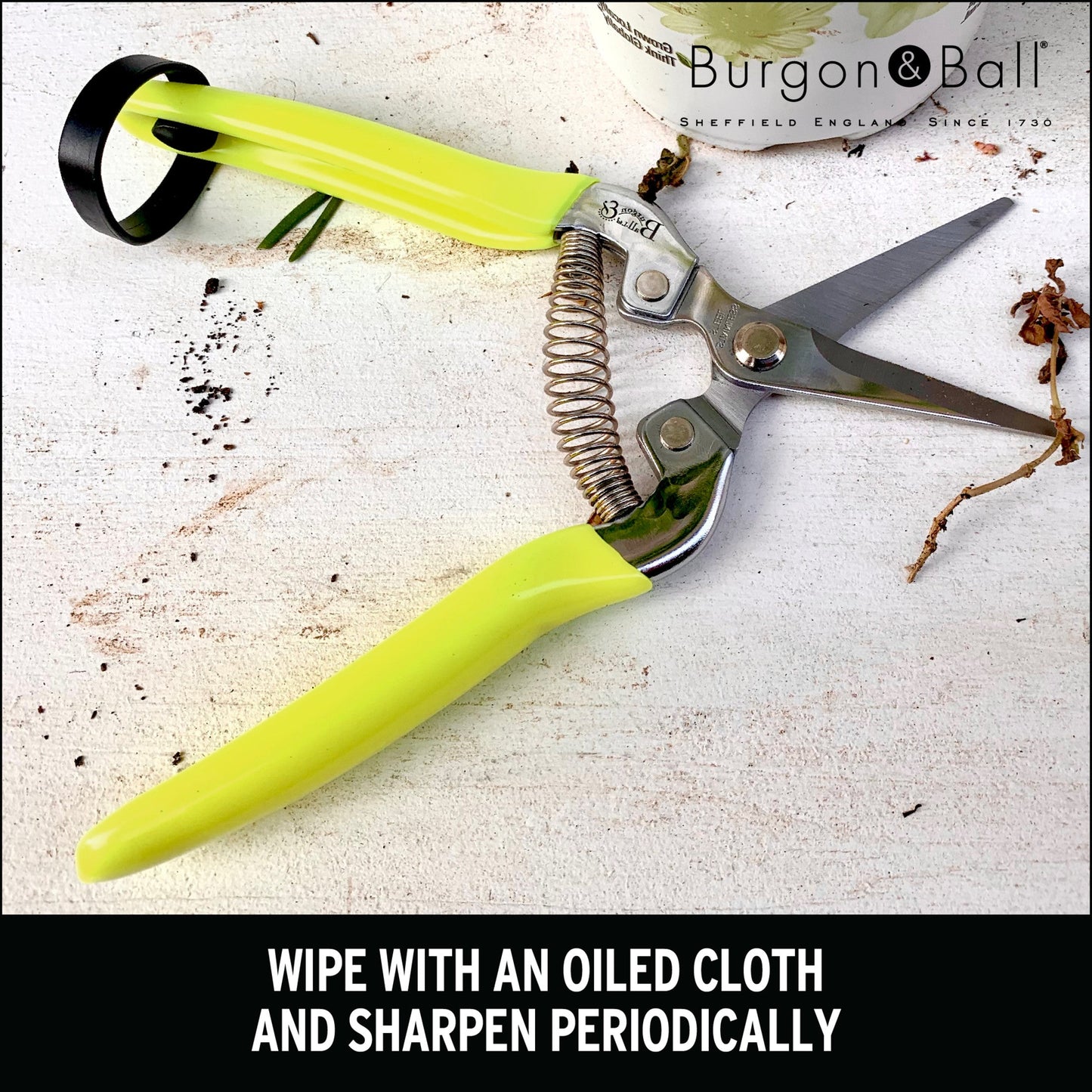 Florabrite™ Flower & Harvesting Snip, Neon Yellow, RHS Endorsed